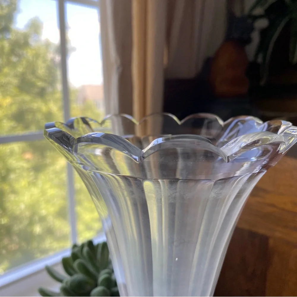 Vintage Victorian Crystal Flower Vase